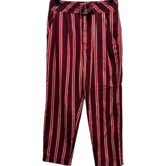 NWT Free People Seemed Like Stripe Belted Crop Pant - Picture 6 of 8